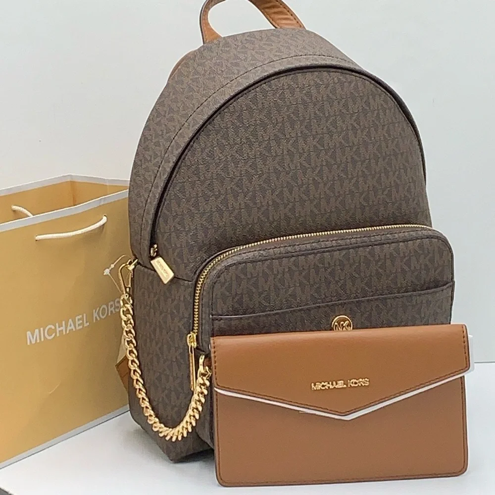 MICHAEL KORS Maisie Extra-Small Logo 2-in-1 Backpack Brown  NWT